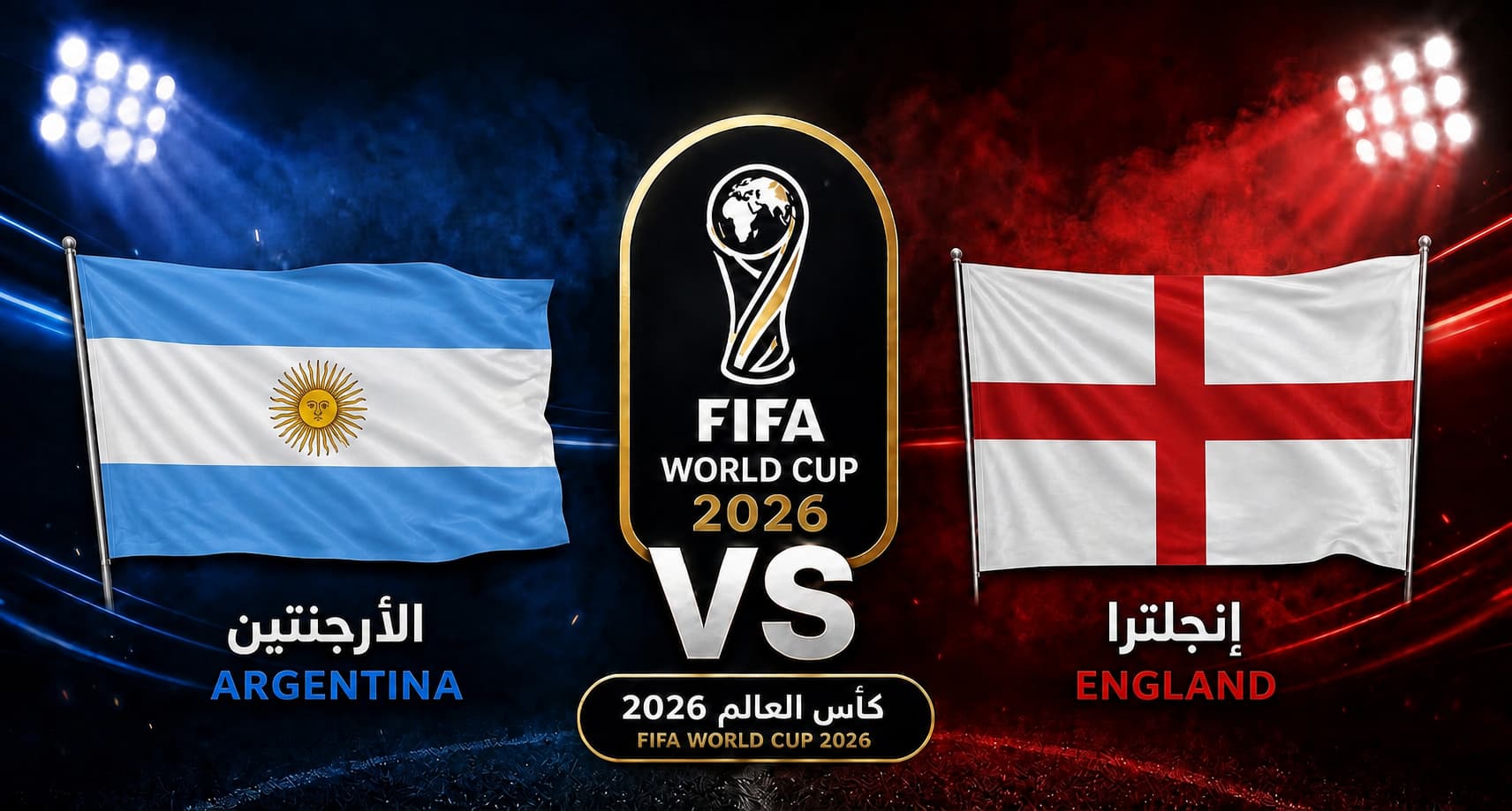 يلاشوت مباراة الارجنتين وانجلترا